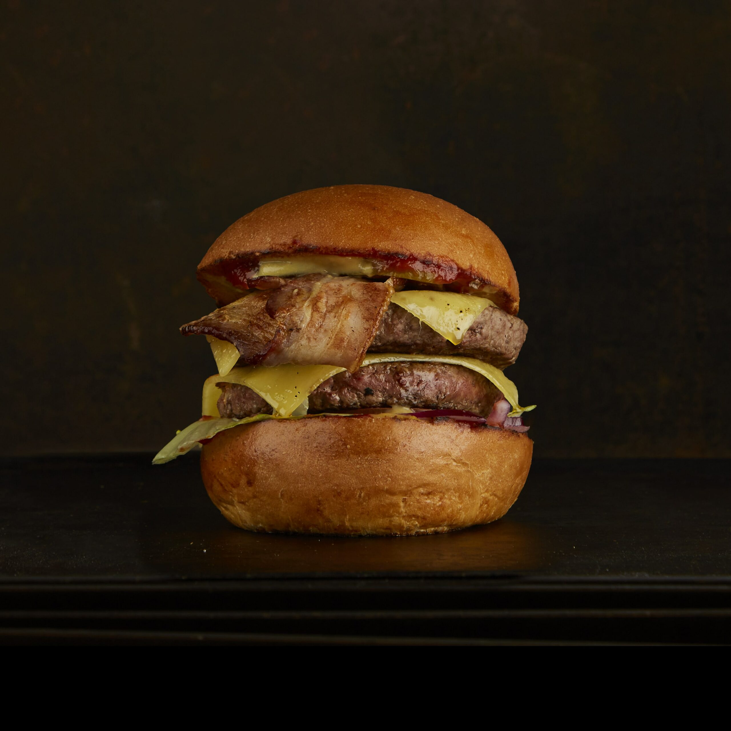 Concept Double Bacon Cheese Burger